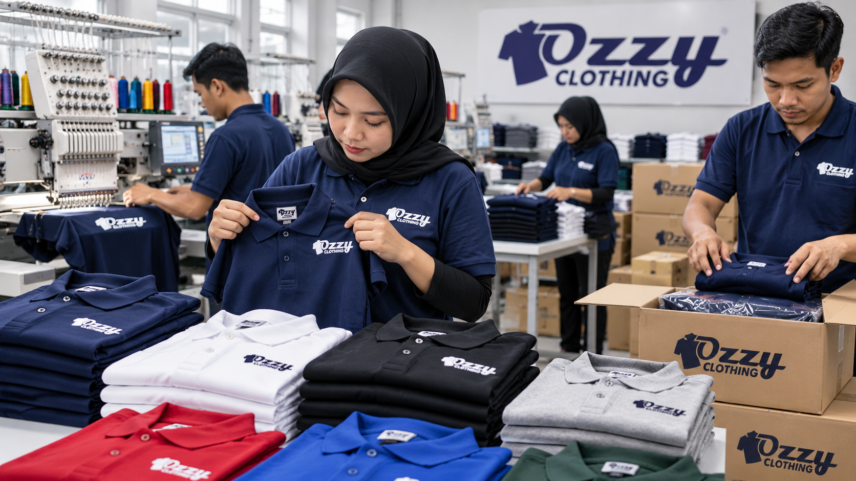 Beli Grosir Kaos Polo Bordir Langsung dari Pabrik: Hemat 30–50%, Kualitas Export, Tanpa Perantara
