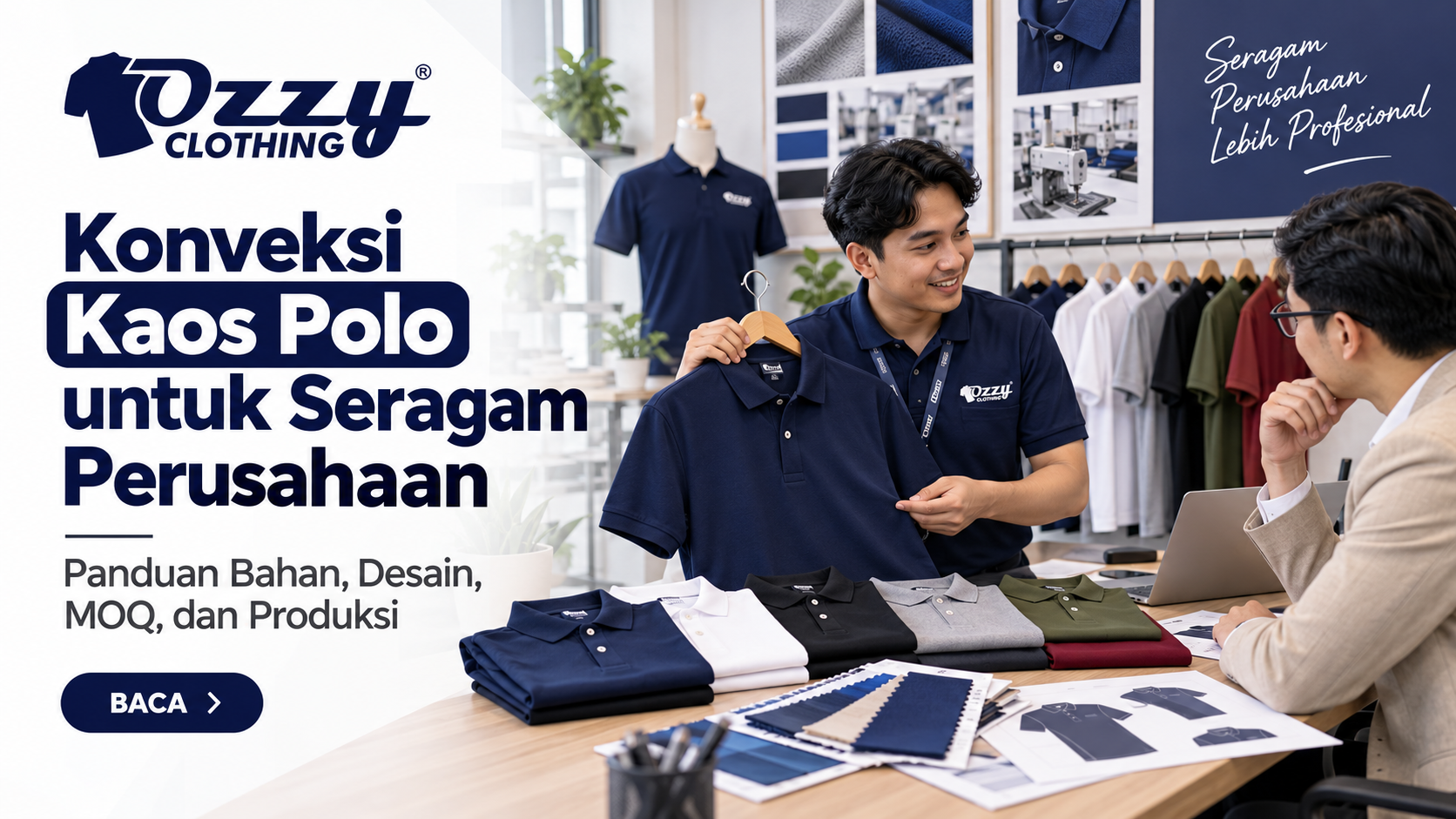 Konveksi Kaos Polo untuk Seragam Perusahaan: Desain Profesional, MOQ Hanya 12 pcs, Produksi 3 Hari