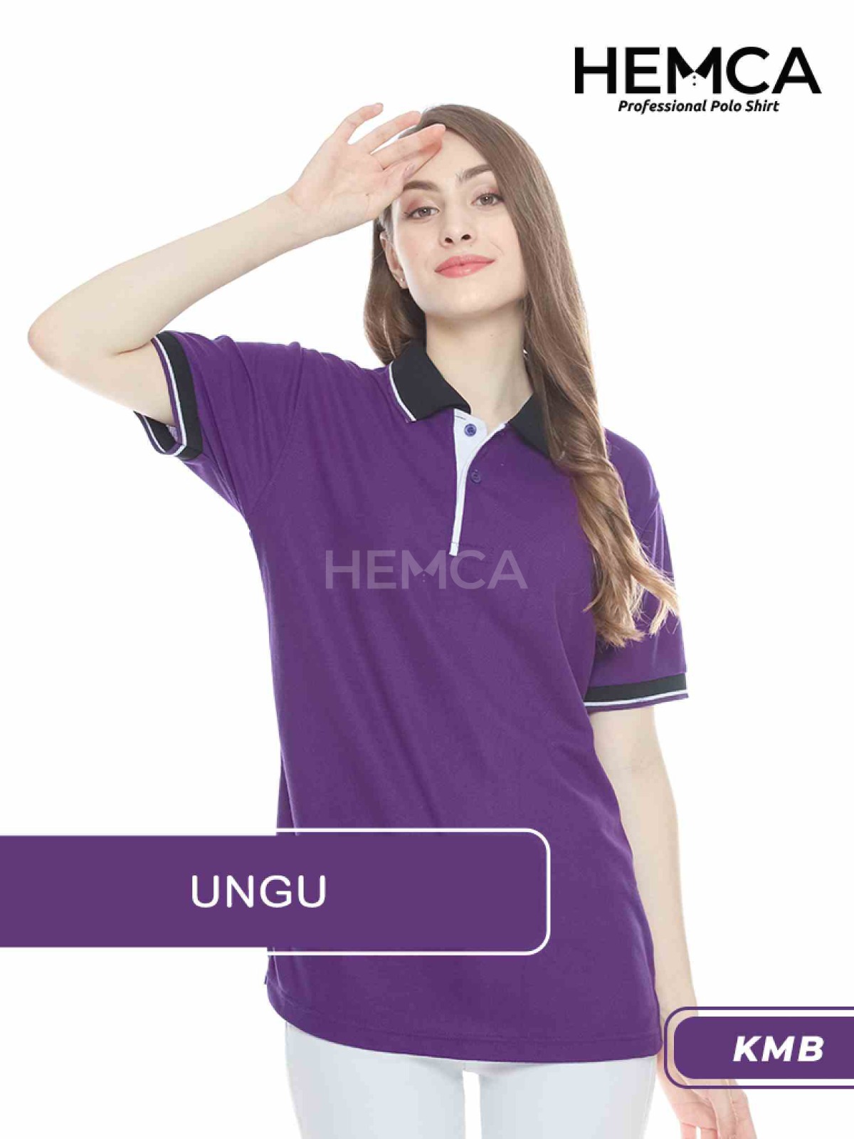 Polo Kombinasi  Ungu