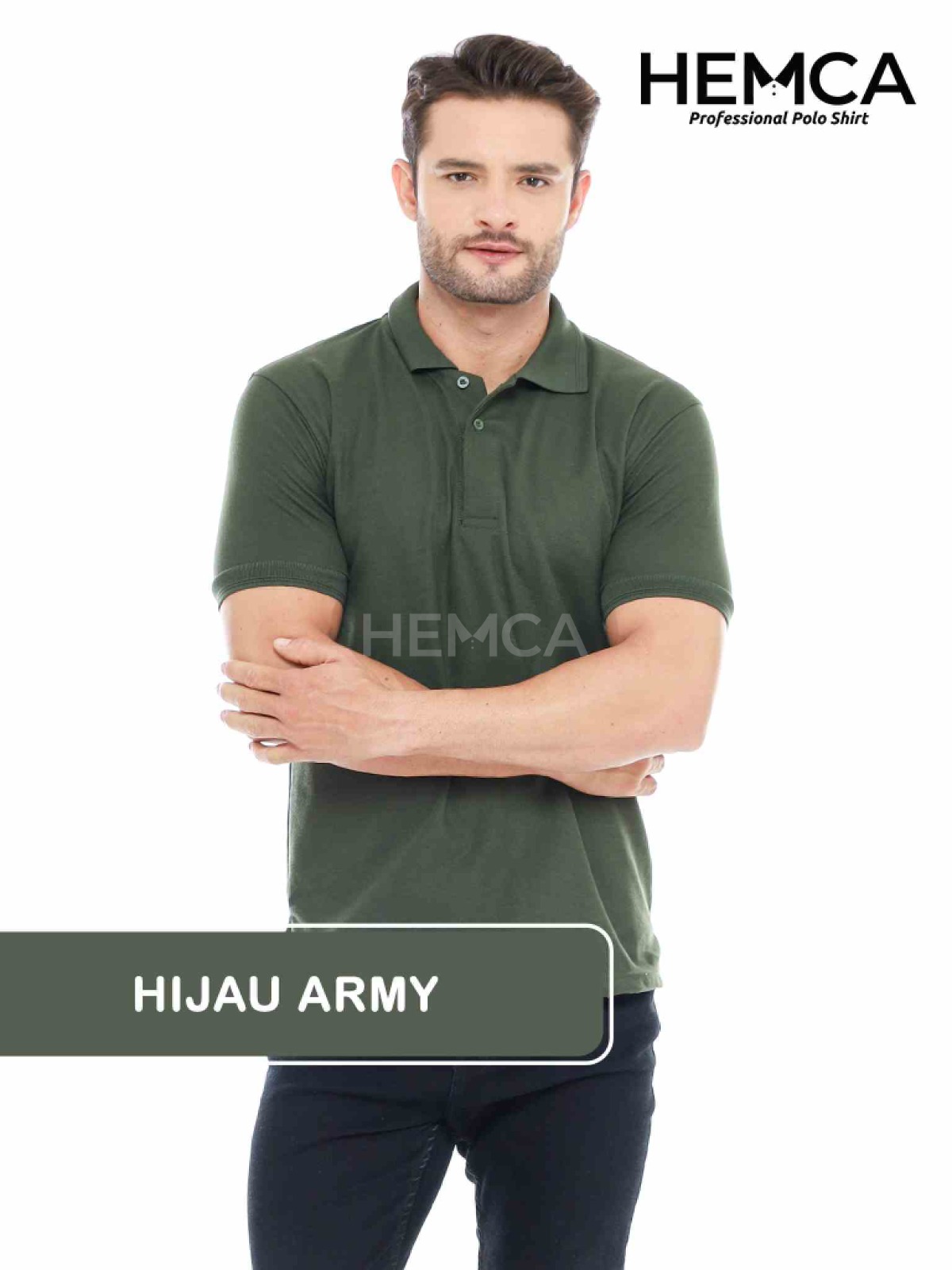 Polo Polos Hijau Army