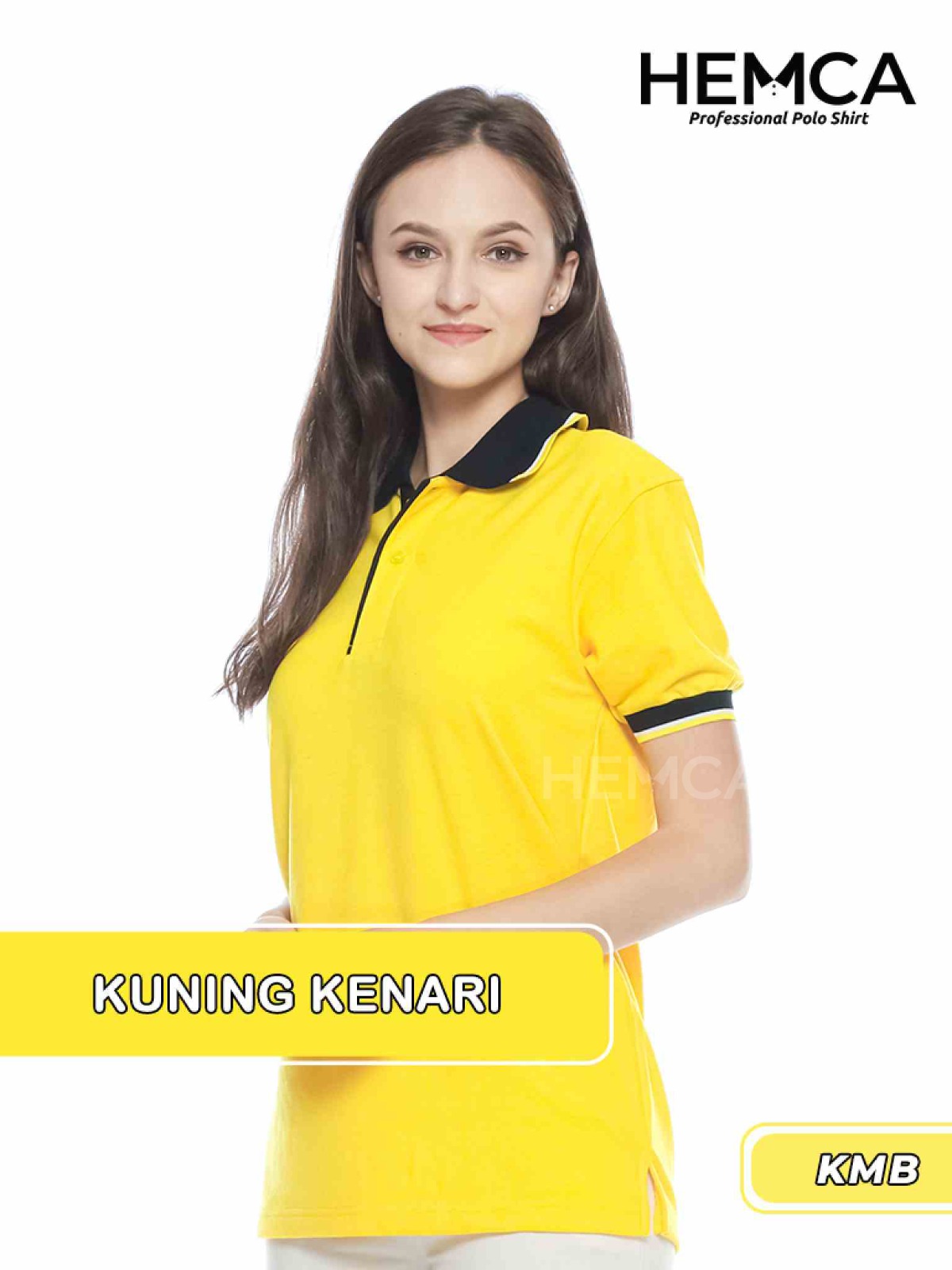 Polo Kombinasi Kuning Kenari