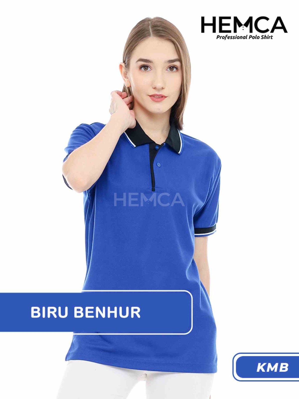 Polo Kombinasi Biru Benhur