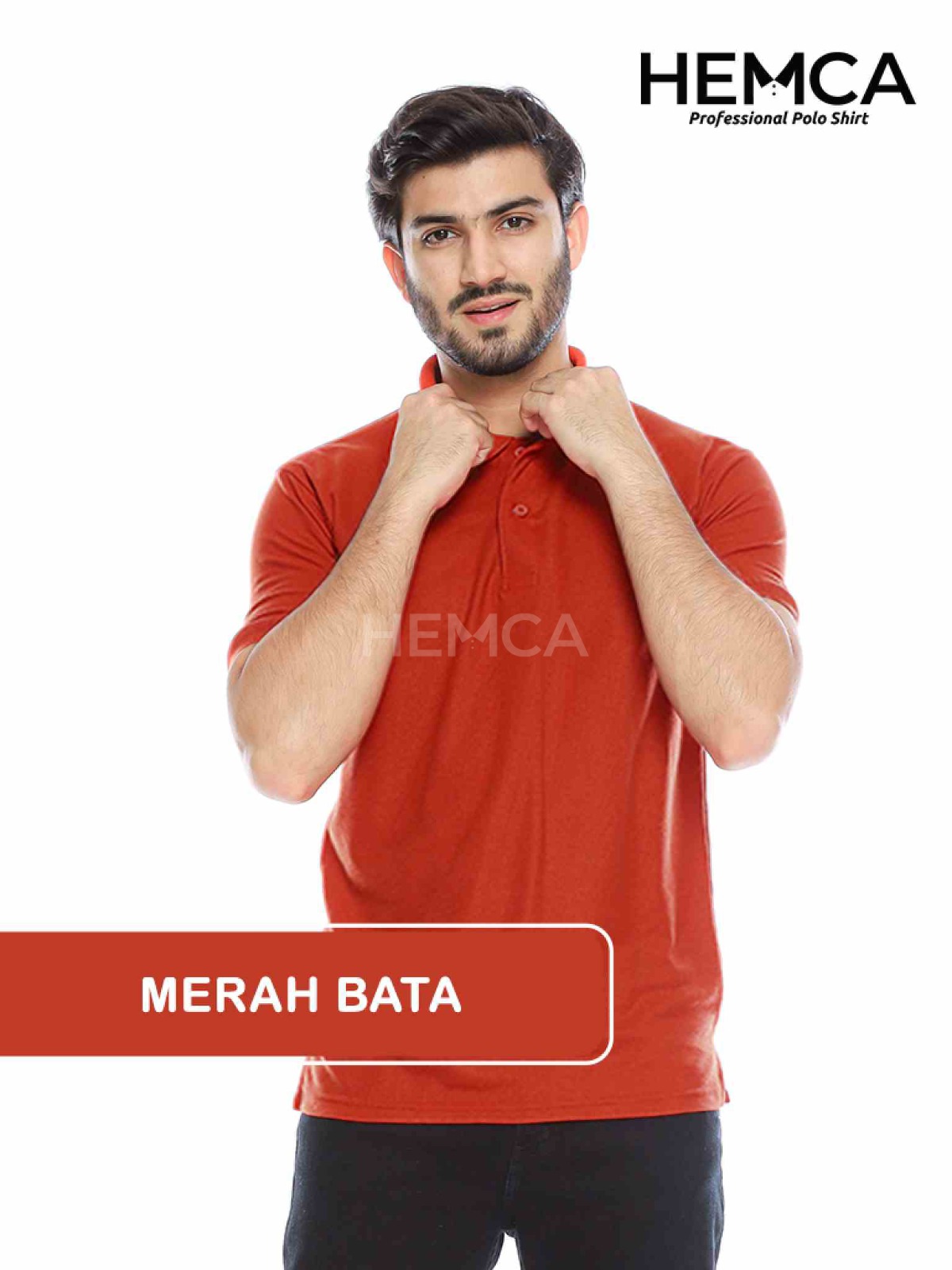 Polo Polos Merah Bata