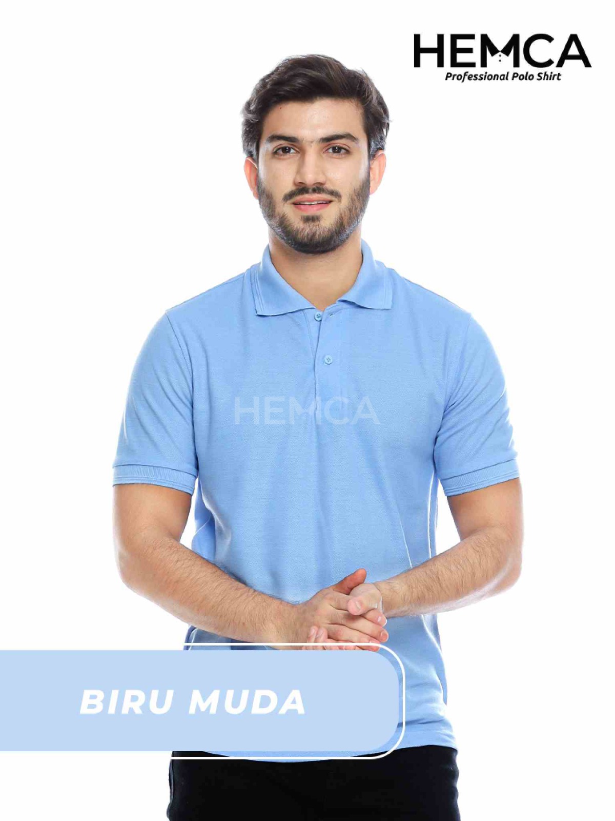 Polo Polos Biru Muda