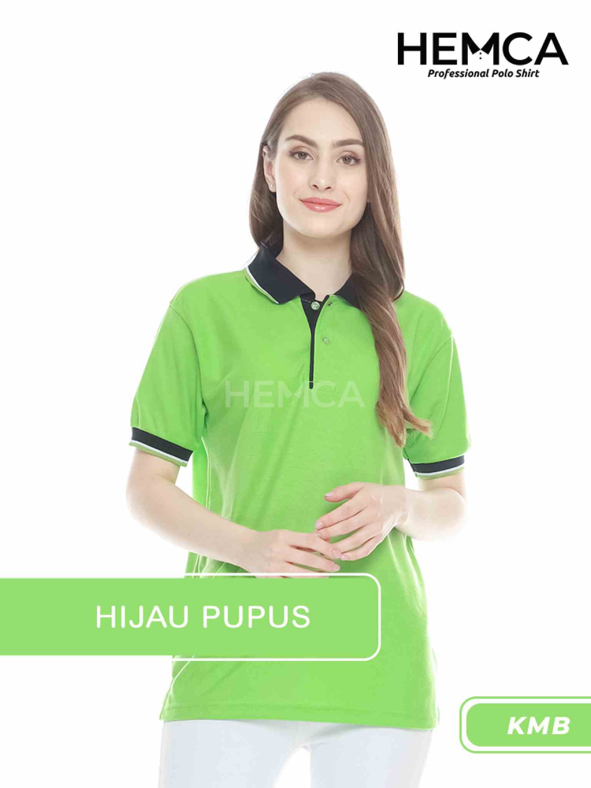 Polo Kombinasi Hijau Pupus